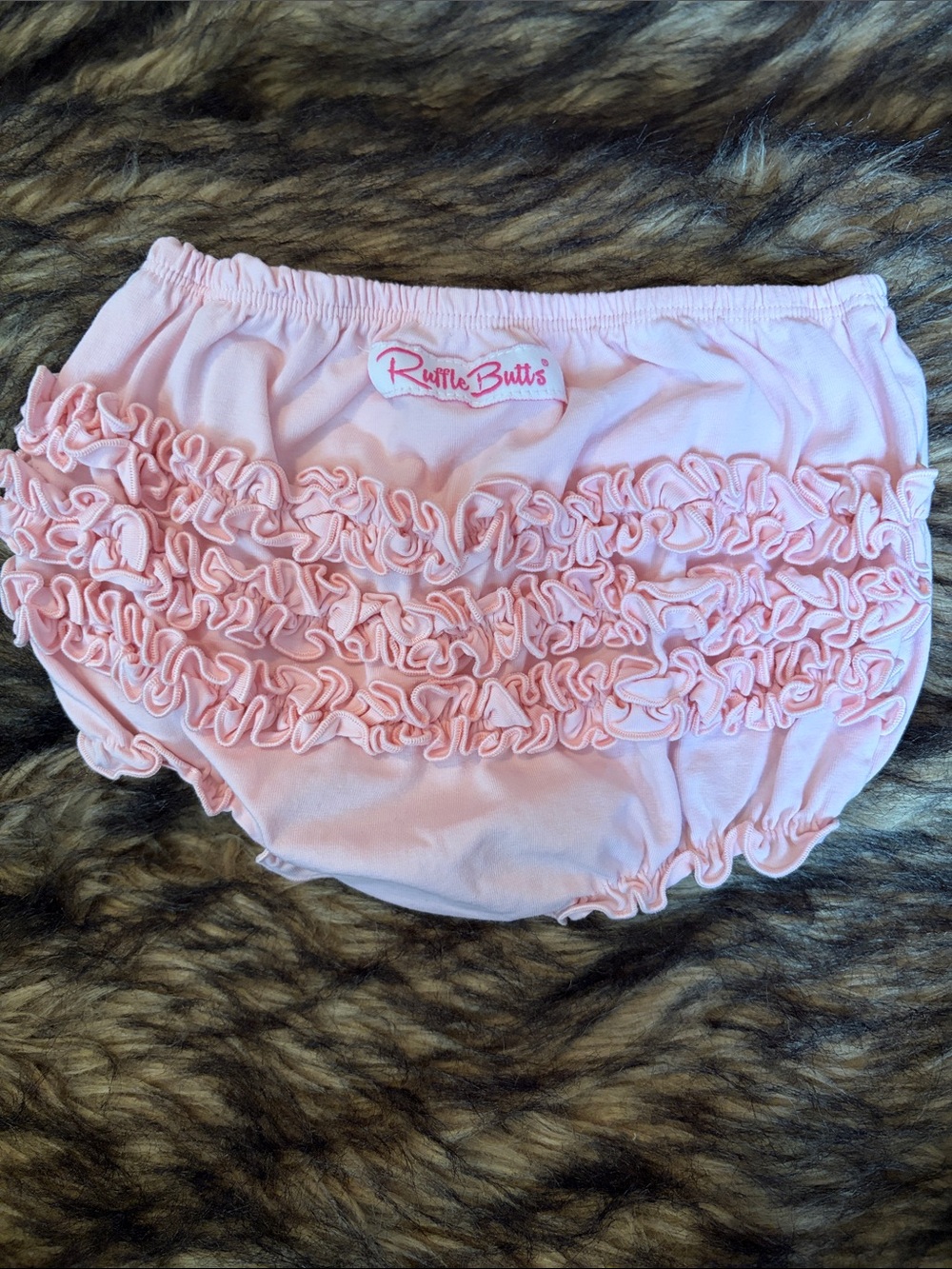 Ruffle Butts Light Pink Ruffle Bloomers/Diaper Cover Size 2T/3T